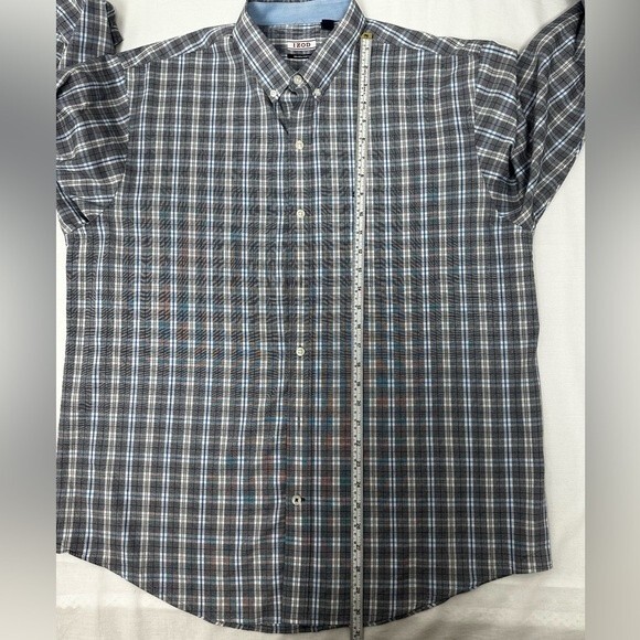 IZOD Button Down Casual plaid shirts for men - Picture 9 of 13